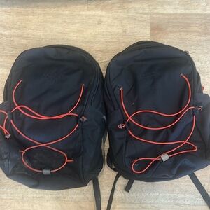 2 north face backpacks, worn for 3 years but in great shape
